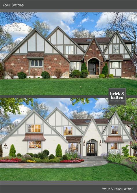 tudor style home exterior upgrade